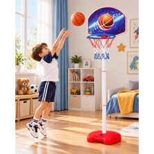 Nunu Ayarlanabilir Çocuk Basketbol Potası Seti 3 Kademeli 75-155 cm Ayaklı Basketbol Oyuncağı