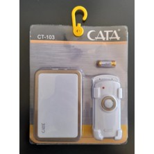 Cata Kablosuz Kapı Zili Pilli 36 Melodili 100 Metre Menzil Sarı Beyaz CT-103