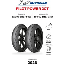 Michelin Pilot Power 2ct 120/70 ZR17 58W - 190/50 ZR17 73W Ön Arka Motosiklet Lastik Takımı (2026)