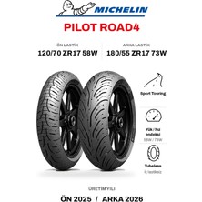 Michelin Pilot Road4 120/70 ZR17 58W - 180/55 ZR17 73W Ön Arka Motosiklet Lastik Takımı (2025/2026)
