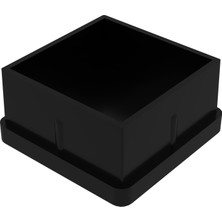 CATEKSSS 40X40 mm Düz Iç Profil Tapası 1,2 mm Siyah - 60’lı Paket