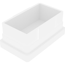 CATEKSSS 30X50 mm Düz Iç Profil Tapası Beyaz - 56’lı Paket
