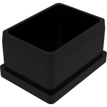 CATEKSSS 30X40 mm Düz Iç Profil Tapası Siyah - 30’lu Paket