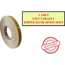 Eratool Çift Taraflı Köpük Bant Havana-Beyazı 18MMX20MT