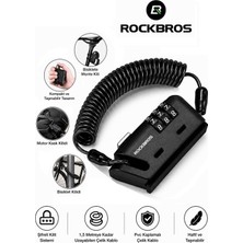 Rockbros Çelik Telli Şifreli Kask ve Bisiklet Kilidi