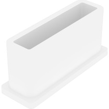 CATEKSSS 10X30 mm Düz Iç Profil Tapası Beyaz - 4’lü Paket