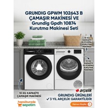 Grundig 10 kg Çamaşır Makinesi + 10 kg Isı Pompalı Kurutma Makinesi Seti (3 Yıl Arçelik Garantili)