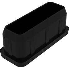 CATEKSSS 20X50 mm Düz Iç Profil Tapası Siyah - 50’li Paket