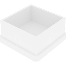 CATEKSSS 40X40 mm Düz Iç Profil Tapası Beyaz - 4’lü Paket
