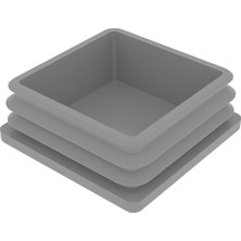 CATEKSSS 70X70 mm Profil Için Kademeli Içe Geçme Profil Tapası, Profil Kapak, Profil Tapa Gri RAL7035 - 26’lı Paket