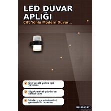Ototechparca LED Duvar Apliği 12W 3200K Gün Işığı IP54 Dış Mekan Bahçe Aydınlatması BX-316747