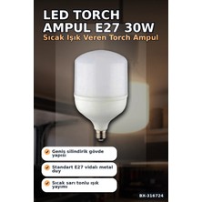 Ototechparca LED Torch Ampul 30W E27 Duy 3200K Gün Işığı 2930 Lümen Güçlü Iç Mekan Aydınlatma BX-3167