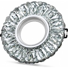 Ototechparca Kristal Cam Spot Lamba GU10 Duy LED Çerçeveli 4000K Doğal Işık Tavan Aydınlatması 12 cm Bx-31