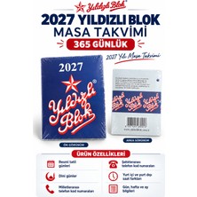 Yıldızlı Blok 2027 Yeni Yıl 365 Günlük Blok Masa Takvimi