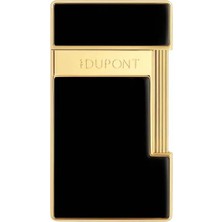 St Dupont Slimmy Golden Shiny Black Lacquer Çakmak 28002