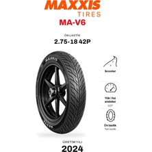 Maxxis Ma-V6 2.75-18 42P Ön Motosiklet Lastiği (2024)
