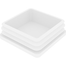 CATEKSSS 80X80 mm Profil Için Kademeli Içe Geçme Profil Tapası, Profil Kapak, Profil Tapa Beyaz - 24’lü Paket