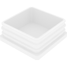 CATEKSSS 60X60 mm Profil Için Kademeli Içe Geçme Profil Tapası, Profil Kapak, Profil Tapa RAL9016 Beyaz - 28’li Paket