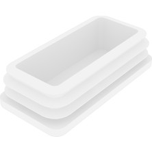 CATEKSSS 50X100 mm Profil Için Kademeli Içe Geçme Profil Tapası, Profil Kapak, Profil Tapa Beyaz - 18’li Paket