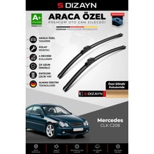 Drs Tuning S-Dizayn Mercedes Clk C208 Ön Cam Silecek Seti 2001-2009 Premium Araca Özel 55-55 cm A+ Kalite Aocs-