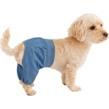 Myg Plus Kedi ve Köpek Kıyafeti & Elbisesi Kot Rengi Pantolon Renkli Xl