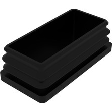 CATEKSSS 40X80 mm Profil Için Kademeli Içe Geçme Profil Tapası, Profil Kapak, Profil Tapa Siyah - 2’li Paket