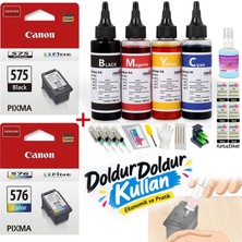 Forprint Canon PG-575/CL-576 Orijinal Kartuş Seti + (Doldur Kullan) Ful Dolum Seti