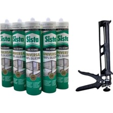 Tr Sista Şeffaf Silikon 280 ml x 5'li Set Plastik Silikon Tabancası