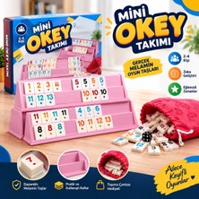 Sera Oyun Aletleri Sera Mini Okey Takımı Melamin Taşlı 106 Parça Pembe Renk Oyun Seti Türkiye Menşeli