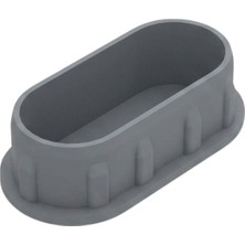 CATEKSSS 25X50 mm Elips Profil Tapası 1.5 mm Gri - 45’li Paket