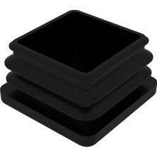 CATEKSSS 40X40 mm Profil Için Kademeli Içe Geçme Profil Tapası, Profil Kapak, Profil Tapa Siyah - 42’li Paket