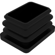 CATEKSSS 30X40 mm Profil Için Kademeli Içe Geçme Profil Tapası, Profil Kapak, Profil Tapa Siyah - 56’lı Paket