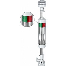 Goldsea Marine Tekne Bayrak Direği Ultra Kombine Radar Reflektörlü Beyaz 50CM - İskele/Sancak Fenerli 12/24V, Sealux