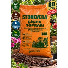 Stone Vera Stonevera 80 Litre Çiçek Toprağı Saksı Balkon Bahçe ve Iç Mekan Bitkileri Için