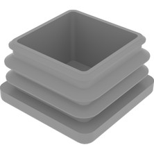 CATEKSSS 40X40 mm Profil Için Kademeli Içe Geçme Profil Tapası, Profil Kapak, Profil Tapa Gri RAL7035 - 24’lü Paket
