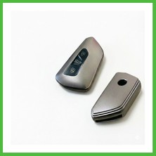 Bezos Volkswagen Skoda Seat Golf 8 Uyumlu Smart 3 Buton Silikon Oto Anahtar Kumanda Kabı Kılıf Füme Arz