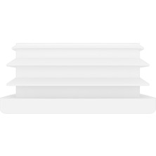CATEKSSS 30X50 mm Profil Için Kademeli Içe Geçme Profil Tapası, Profil Kapak, Profil Tapa RAL9016 Beyaz - 10’lu Paket
