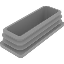 CATEKSSS 40X100 mm Profil Için Kademeli Içe Geçme Profil Tapası, Profil Kapak, Profil Tapa Gri RAL7035 - 16’lı Paket