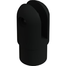 CATEKSSS Yatak Başlığı Plastik Siyah - 6’lı Paket