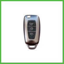 Bezos Ford Focus/cmax/fiesta/mondeo/transit Anahtar Uyumlu Silikon Oto Anahtar Kumanda Kabı Kılıf Füme Arz