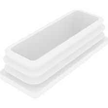 CATEKSSS 40X100 mm Profil Için Kademeli Içe Geçme Profil Tapası, Profil Kapak, Profil Tapa RAL9016 Beyaz - 36’lı Paket