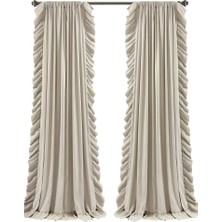 Str Store Reyna Wheat Pencere Perdesi Panel Seti, Yaşama Için, Yemek Odası, Yatak Odası (Çift) Için, 95 Inç x 54 Inç, 95 Inç x 54 Inç