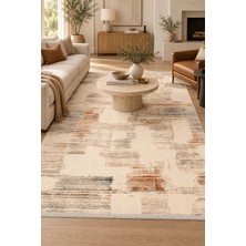 Arise Krem Vizon Modern Robot Süpürge Uyumlu Salon Mutfak Koridor Polyester Makine Halısı