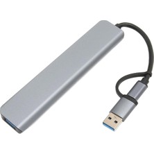 Str Store 7-In-1 Type-C USB 3.0 Hub Çokaltıcı, MacBook ve Pc Uyumlu Yüksek Hızlı Dönüştürücü Adaptör