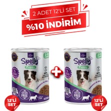 Spelly Yavru Köpek Yaş Maması Kuzulu 400 gr x 24 Adet - 2 x 12'li Set