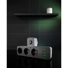 Nemere Anahtarlı Çoklu Priz 3 USB Type-C Çıkışı Model: UCZZZ3397AKIMKORUMALIPRİZ-1