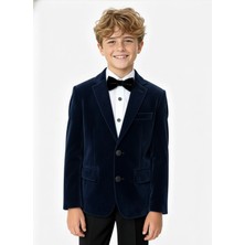 Sırrı Erkek Çocuk Kadife Tek Blazer Ceket