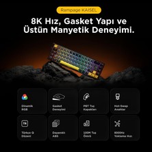 Str Store Kaisel Siyah/gri/sarı Hot Swap 8000 Hz Gasket Manyetik Rgb Rapid Trigger 128K Scan Rate Q Pbt Keycap Analog Klavye