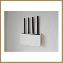 Bezos 3D Baskı Duvar Tipi Wifi Modem Saklama Rafı Router Gizleme Askısı Kablo Çıkışlı Beyaz Modem Tutucu 23X13 cm 22