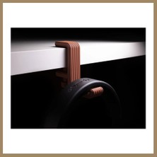 Bezos 3D Baskı Masa Kenarı Kulaklık Askısı Çizgili Kulaklık Tutucu Sıkıştırmalı Kulaklık Askısı 10-40 mm - Bakır 22